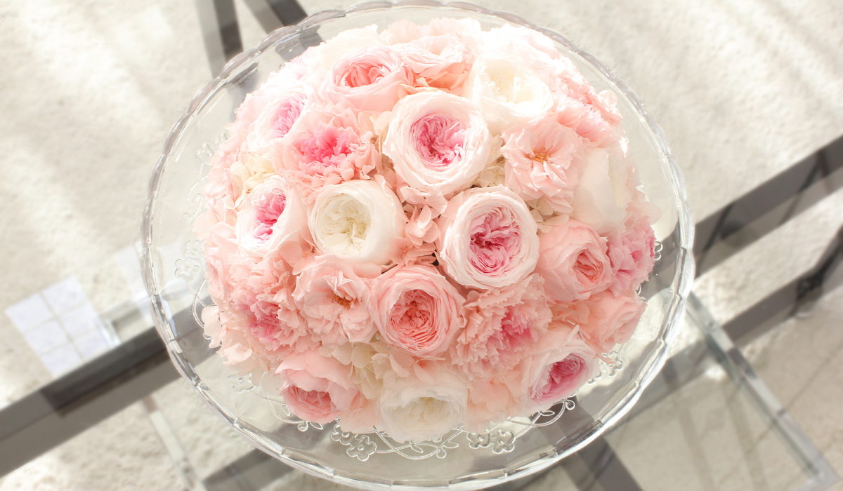 プリザーブドフラワーの花束